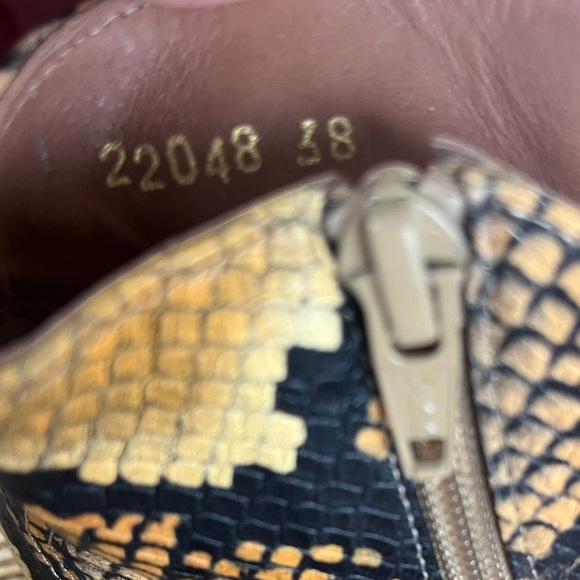 Homers Artisan Isabell Boot Snake Print Leather Size 38 - Picture 9 of 9